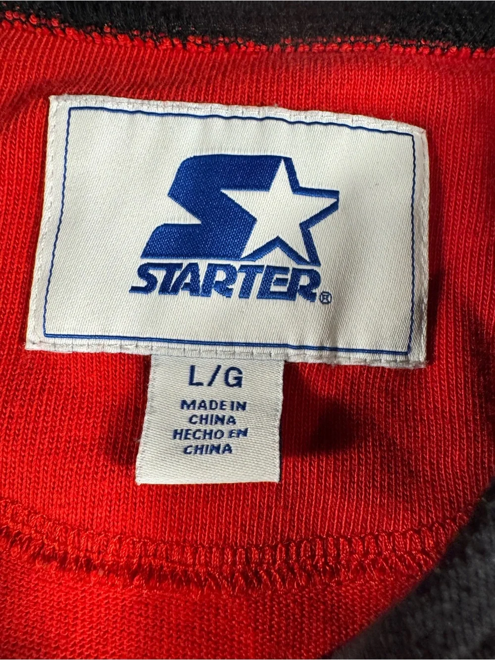 STARTER Chicago Red and Black Button Baseball Jersey